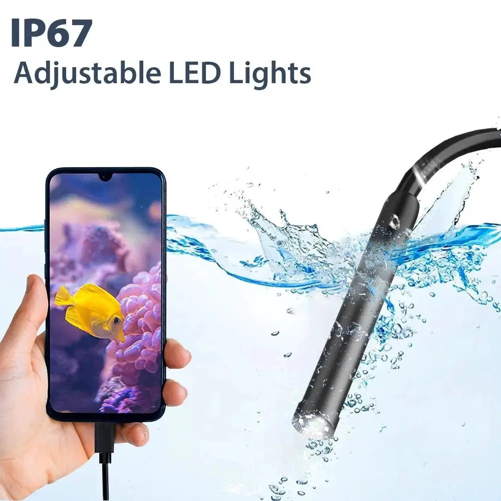 KERUI 2MP Industrial Endoscope Camera - Dual Lens, IP67 Waterproof, Type - C Ready - stepyours.com