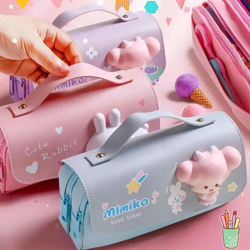 3D Pencil Case For Girls Decompression Pen Pouch Cute Design