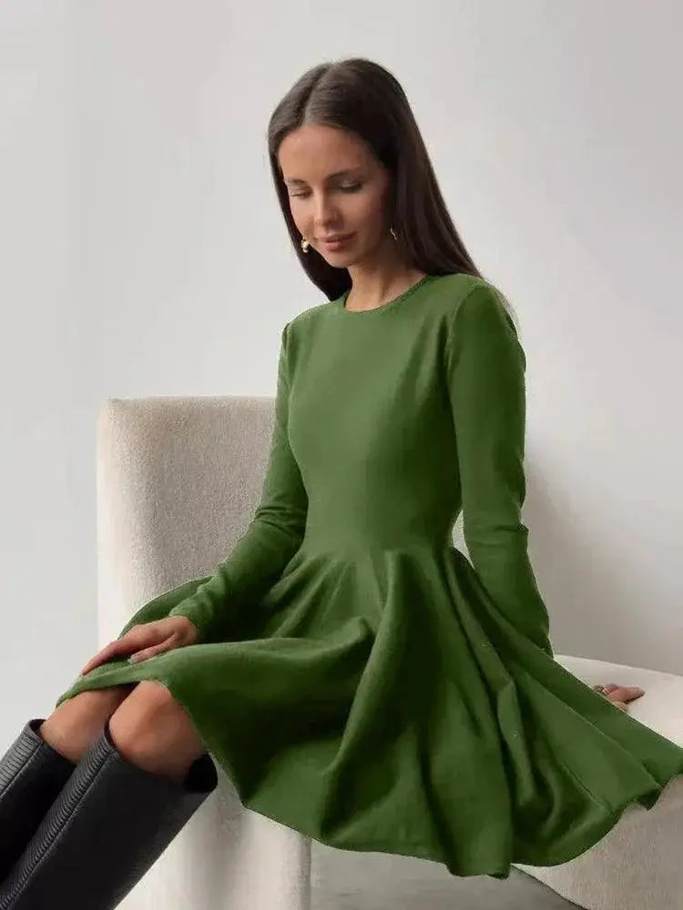 Blessyuki Chic A Line Dress Korean Elegance And Style