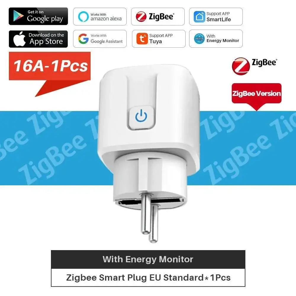 Tuya Zigbee Smart Plug Voice Controlled Energy Saver