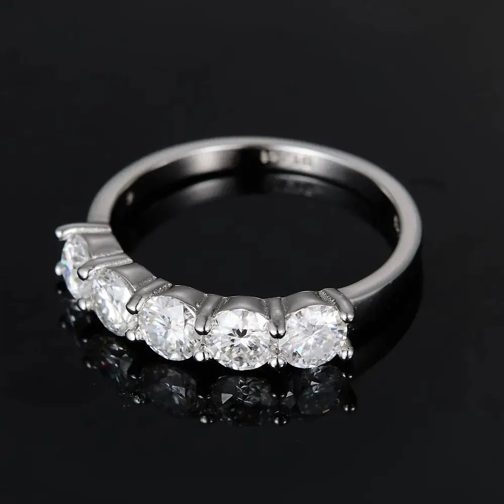 Round Moissanite Ring Carat — product view 2