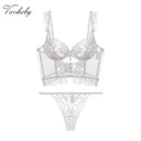 Varsbaby Mesh Seduction Lingerie Set Sheer Bra and Thong