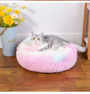 Winter Dog Plush Round Bed Mattress for Small Medium Pets
