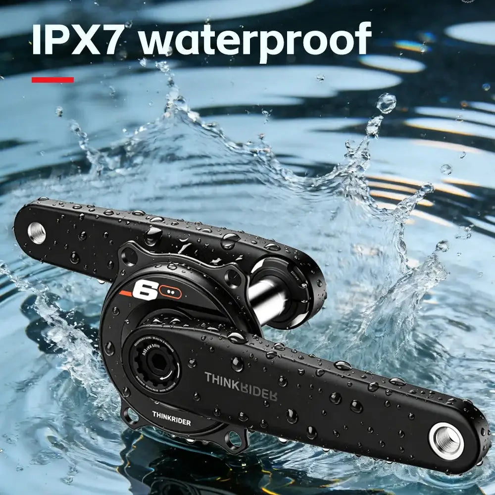 THINKRIDER PP6 Bike Carbon Fiber Spider Power Meter Crankset DUB 29MM 162.5-172.5mm ANT+ BLE for Road Bike