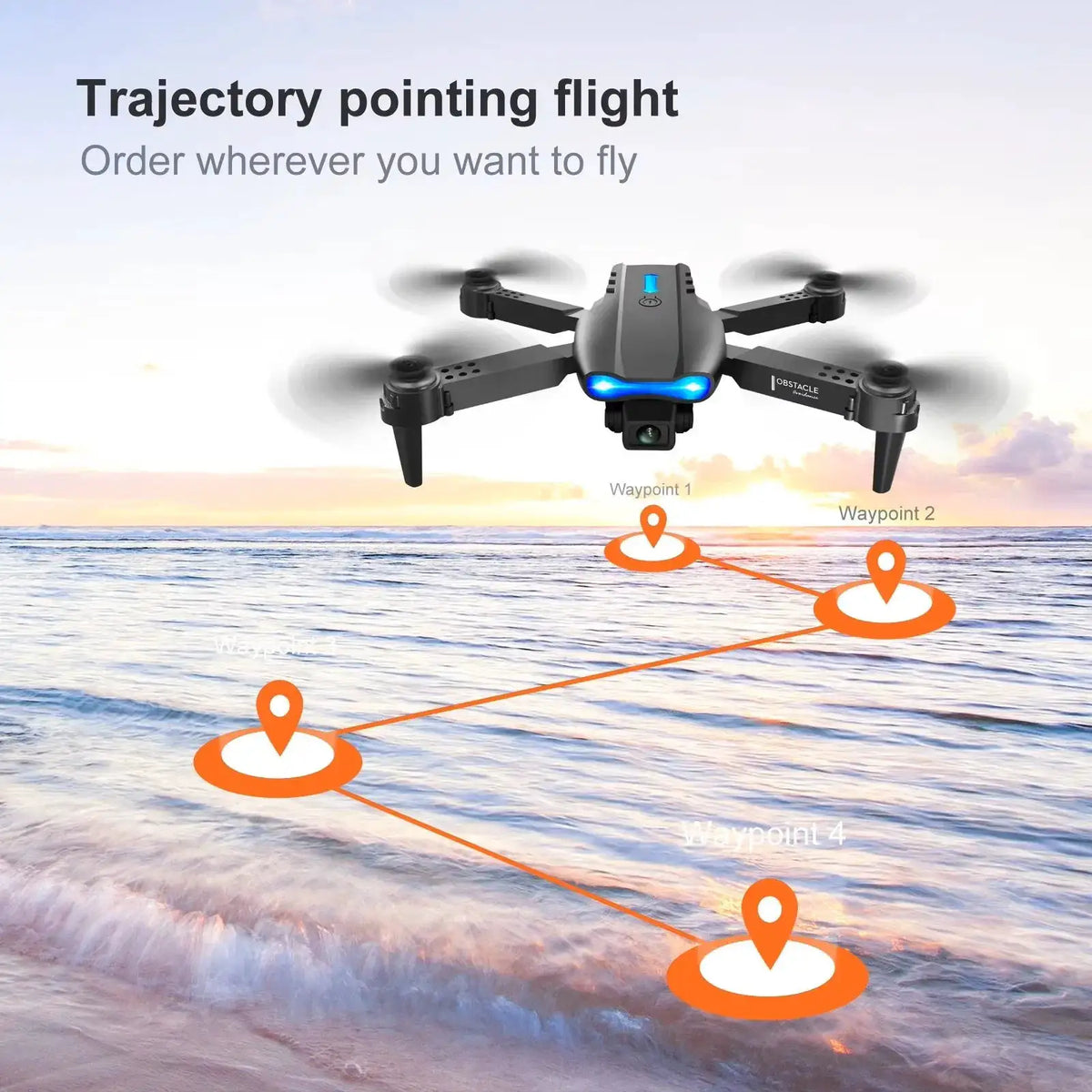 2026 New E88 PRO MAX Foldable Drone with Obstacle Avoidance, Dual HD Camera, Brushless Motor, HD Screen Remote, 40min Flight Time Extra Batteries, One Key Return Home, LED Lights, USB Charging, Quadcopter for Beginners Adults