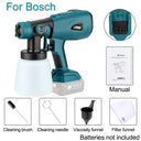 Cordless 800ML Electric Paint Sprayer For Makita Milwaukee Bosch