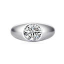 Unisex Moissanite Silver Ring Set