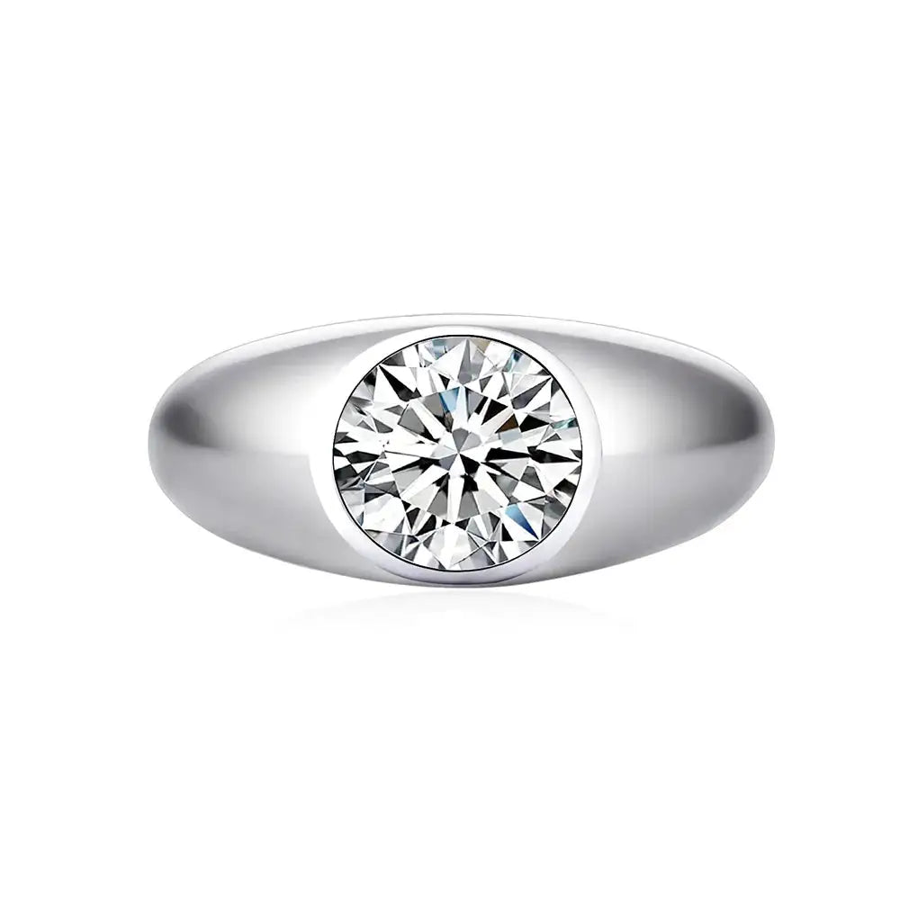 Unisex Moissanite Silver Ring Set — product image 6