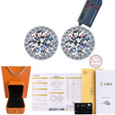 Round Moissanite Stud Earrings Sterling