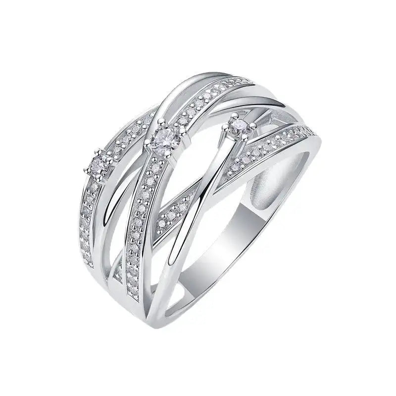Elegant Gold Plated Moissanite Ring Style EMCNJ — product image 6