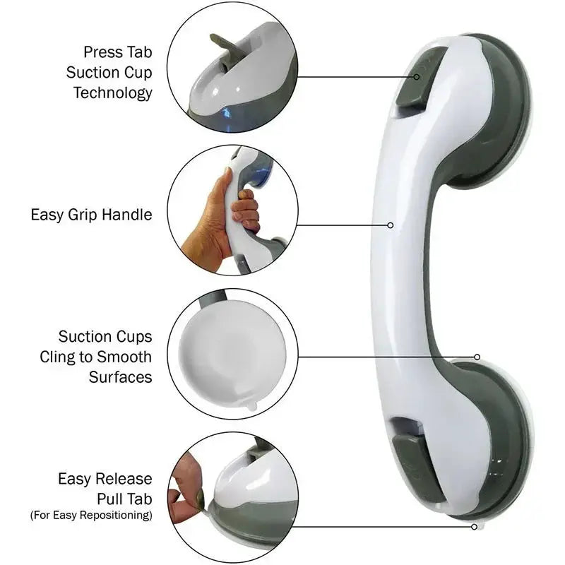 2 Pack Shower Grab Bars Non Slip Vacuum Suction Handles