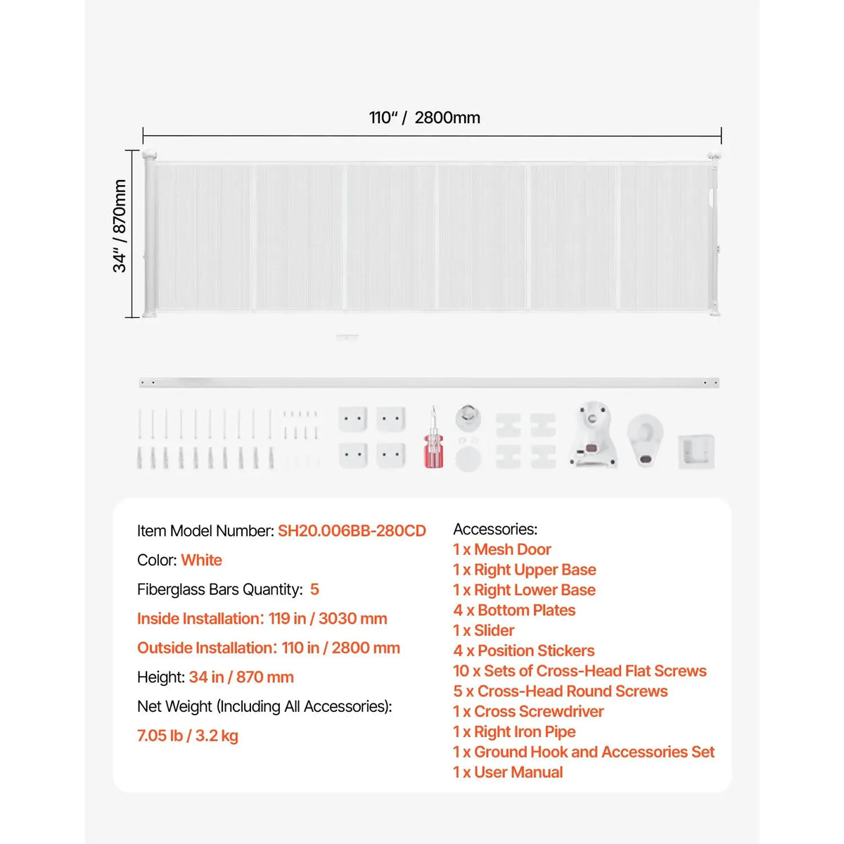 Wide Retractable Baby And Pet Gate — product view 8