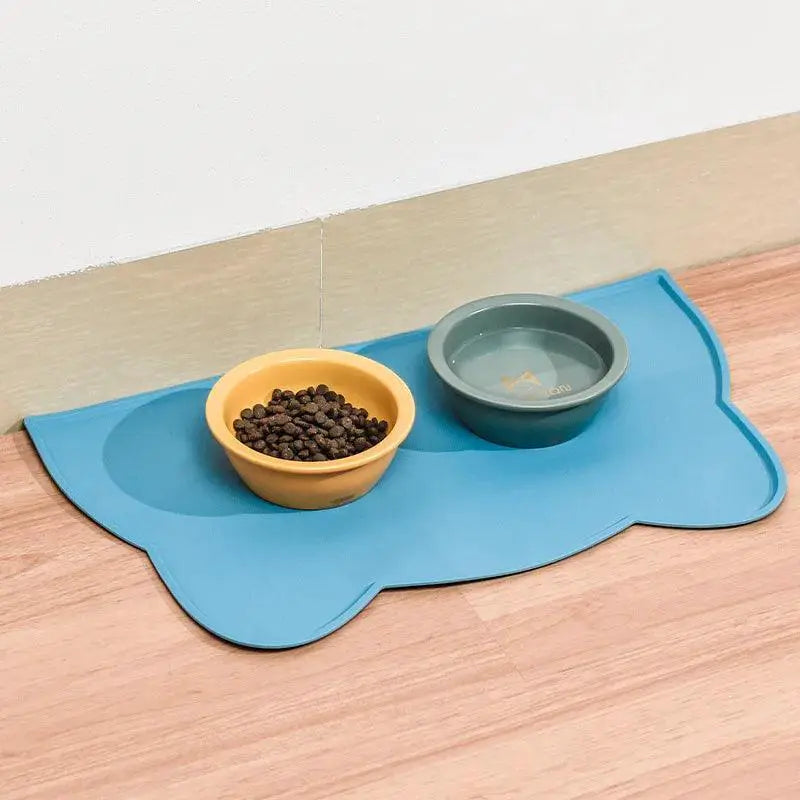 Silicone Pet Mat Non Slip Waterproof Feeder Tray For Bowls