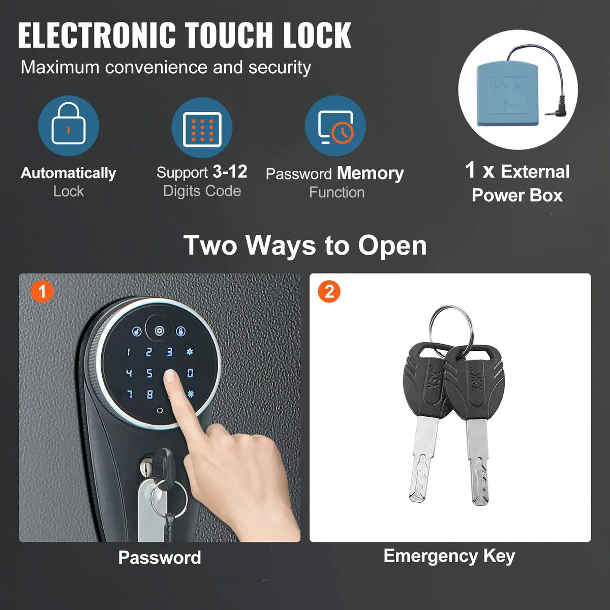 SucceBuy Rifle Gun Safe with Keypad — product image 3