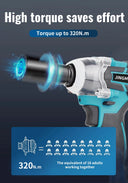 Cordless Electric Impact Wrench Brushless Electric Wrench Power Tool For Makita 21V Battery