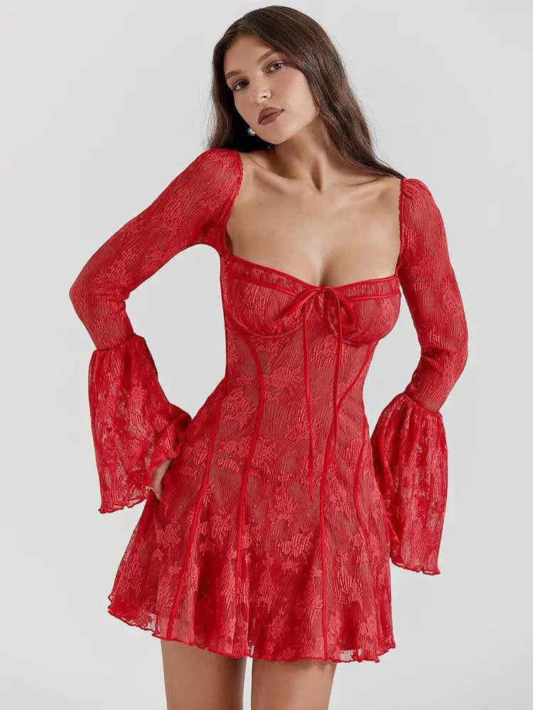 Elegant Backless Mini Dress Sophisticated A Line Style