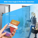 3MP WiFi Cat Eye Doorbell With 5000mAh Battery And Alexa Live View