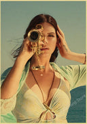 Lana Del Rey Retro Kraft Paper Music Album Poster Vintage Decor