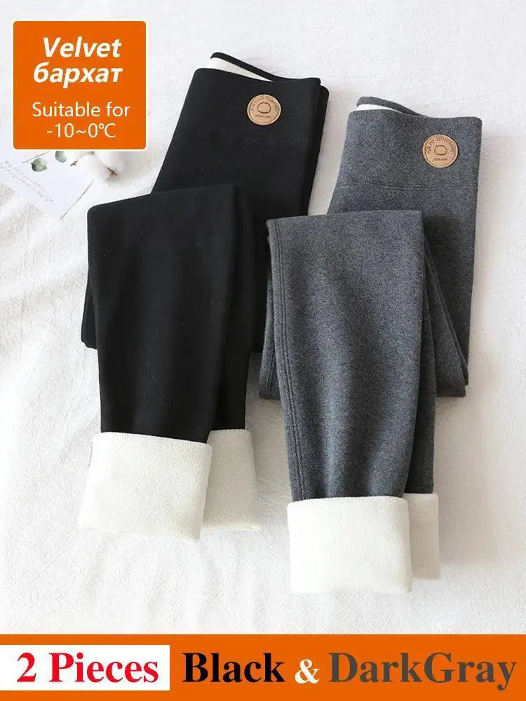 Cozy Winter Leggings Warm Fleece Lined Tights Winter Wear