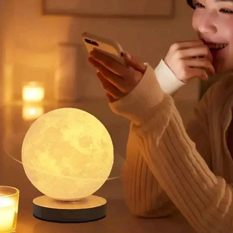 Levitating Moon Lamp 3D Night Light With Remote Colors