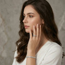 Single Row Moissanite Eternity Ring