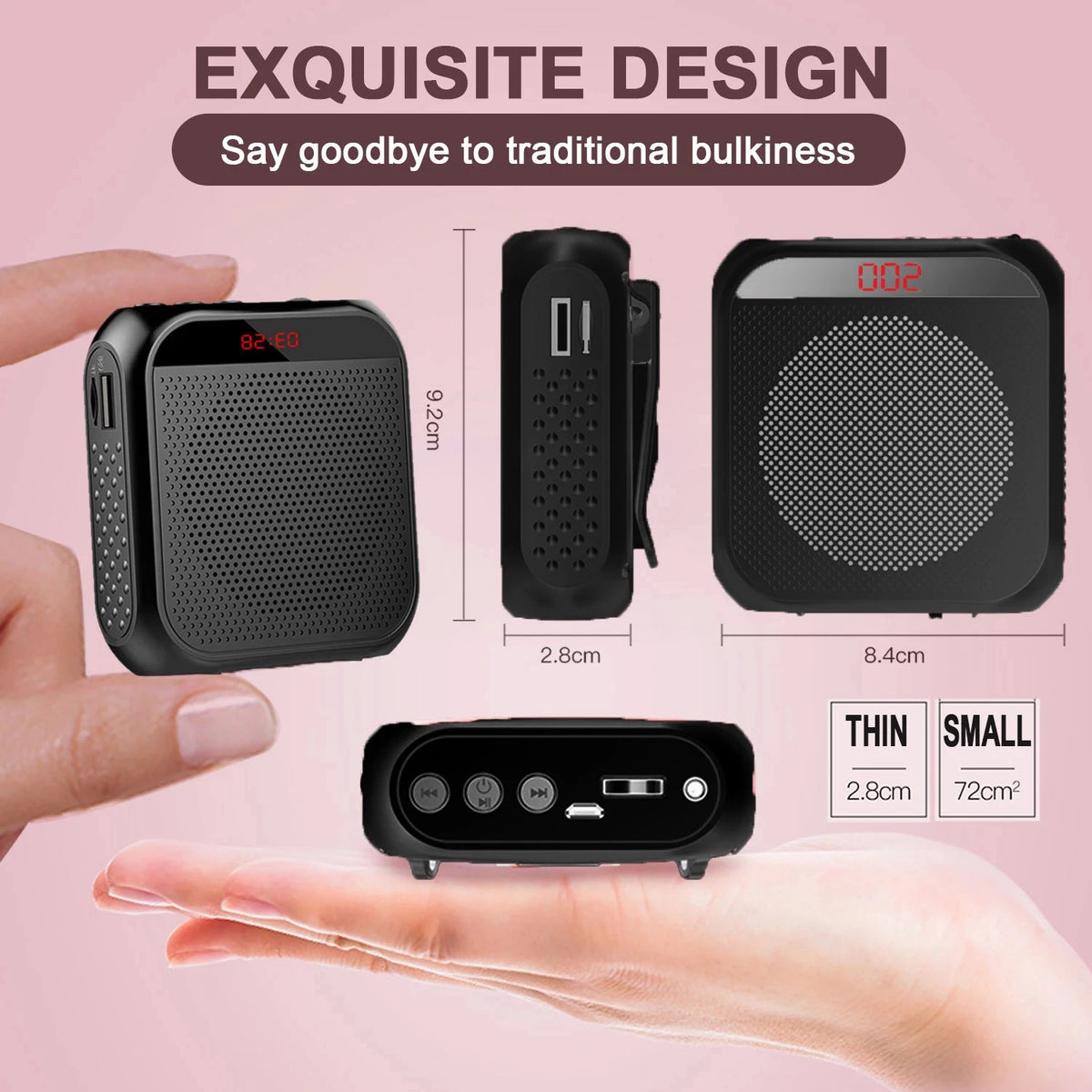 Portable Adjustable Voice Amplifier Speaker