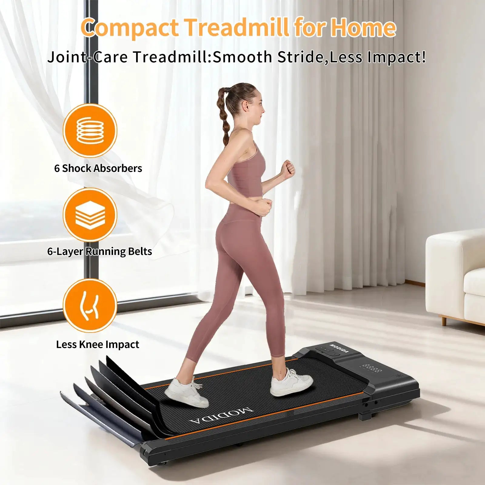 Walking Pad Treadmill 3.5HP Under Desk Portable Compact Machine 12 Speed LED Display 300 LBS Capacity Quiet for Walking Jogging Running for Home Office Apartment