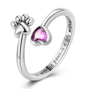 Sterling Silver Ring Sparking Purple