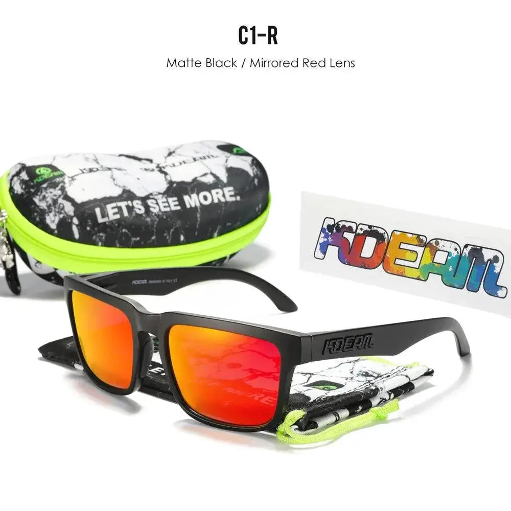 KDEAM Unisex Polarized Sunglasses Square Design 55mm
