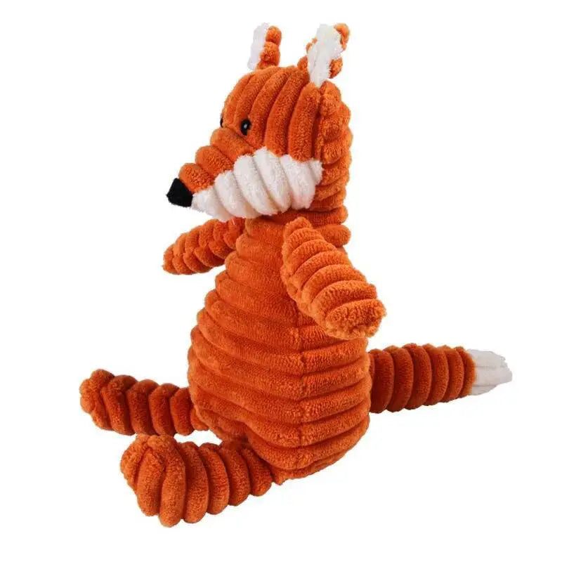 Corduroy Plush Dog Toys Bite Resistant Squeaky Pets