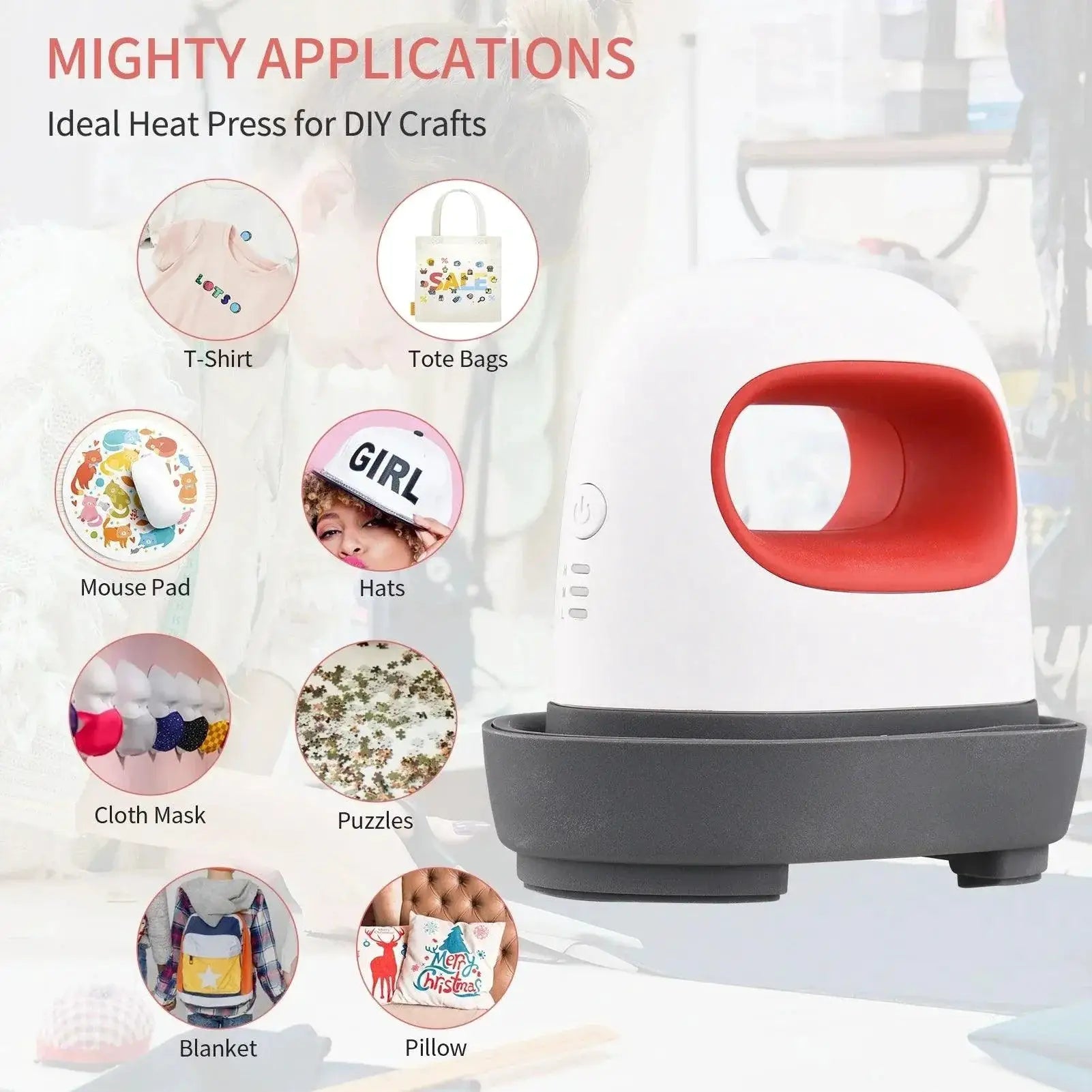 Mini Heat Press Machine For Easy TShirt Printing Kit