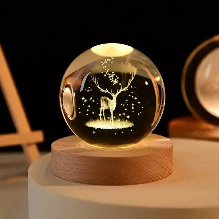 3D Celestial Moon Lamp Crystal Planet Night Light Gift