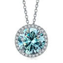 Moissanite Pendant Necklace in Sterling Silver Carat Classic