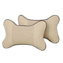 Car Neck Pillow PU Leather Headrest Both Sides 1 Pack
