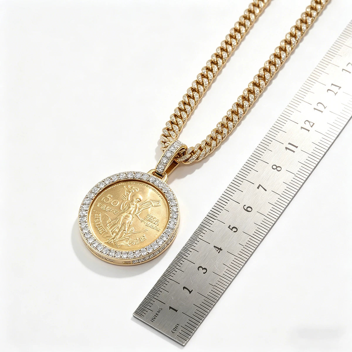 Hip Hop Bling Coin Charm