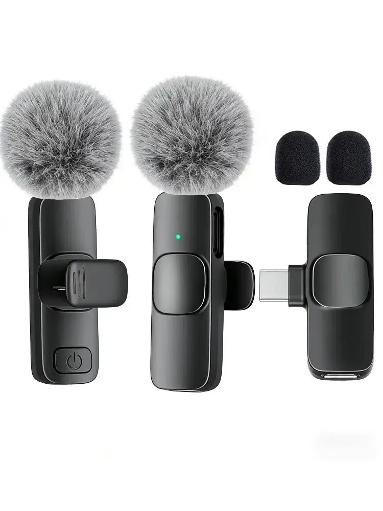 Type-C Port Professional Wireless Lavalier Microphone for Smartphones, Computers and Cameras, Plug and Play