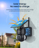 SHIWOJIA Mini Solar Camera 4G Wifi PTZ 3MP 4X Zoom