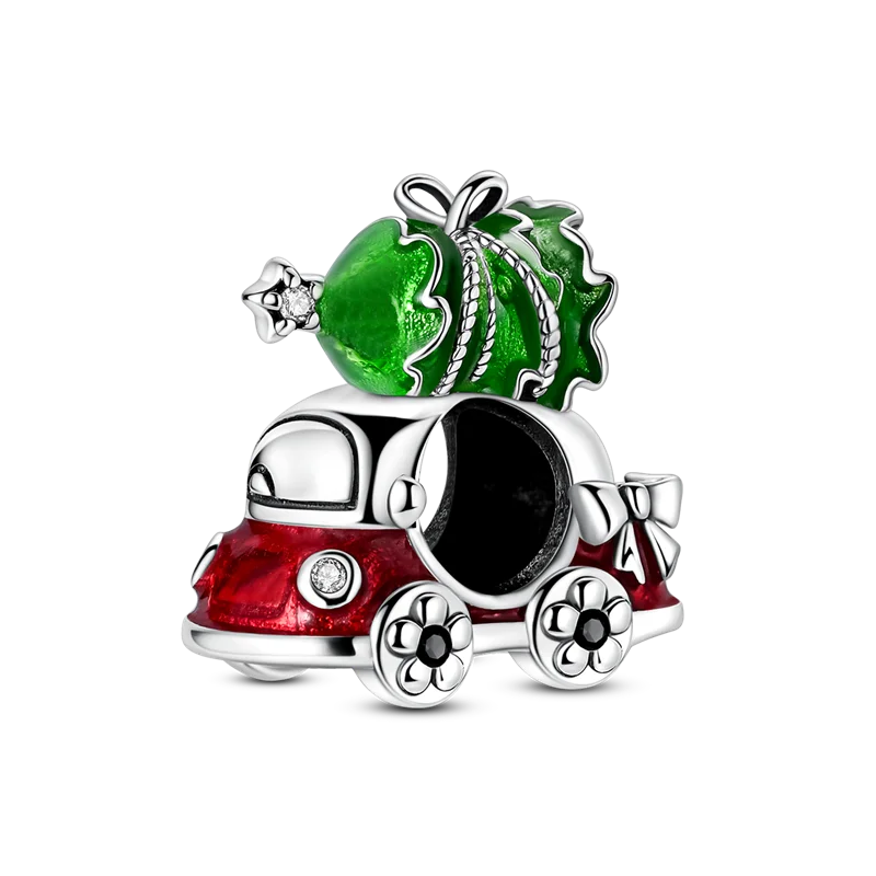 Merry Christmas Charm Bead Sterling