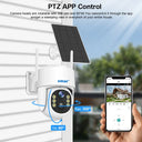 Solar-Powered 4MP PTZ IP Security Camera with Night Vision