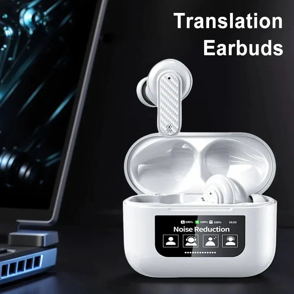 Wireless Real Time Translator Earbuds Smart Touch Screen