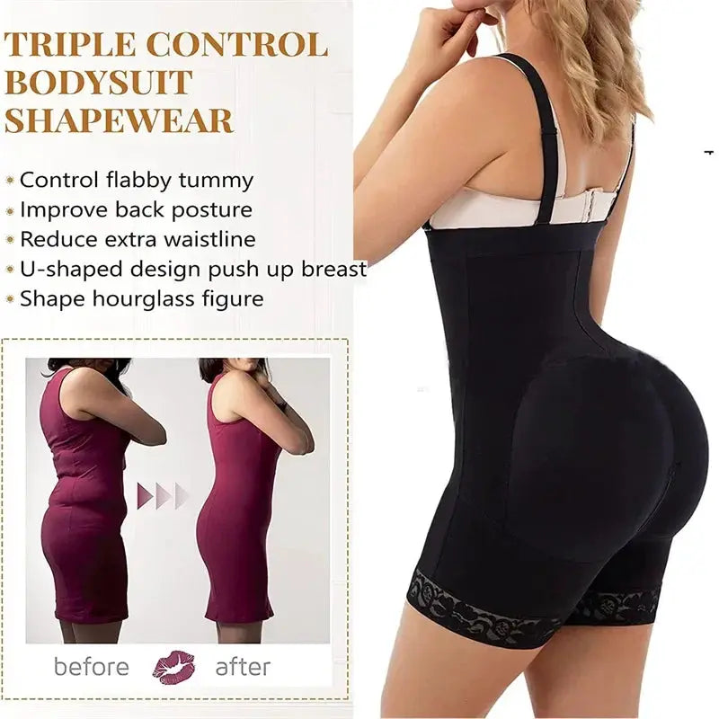 Guudia Tummy Control Body Shaper With Side Zip Design