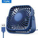 Topk 4-Inch USB Mini Fan - Cooling Breeze