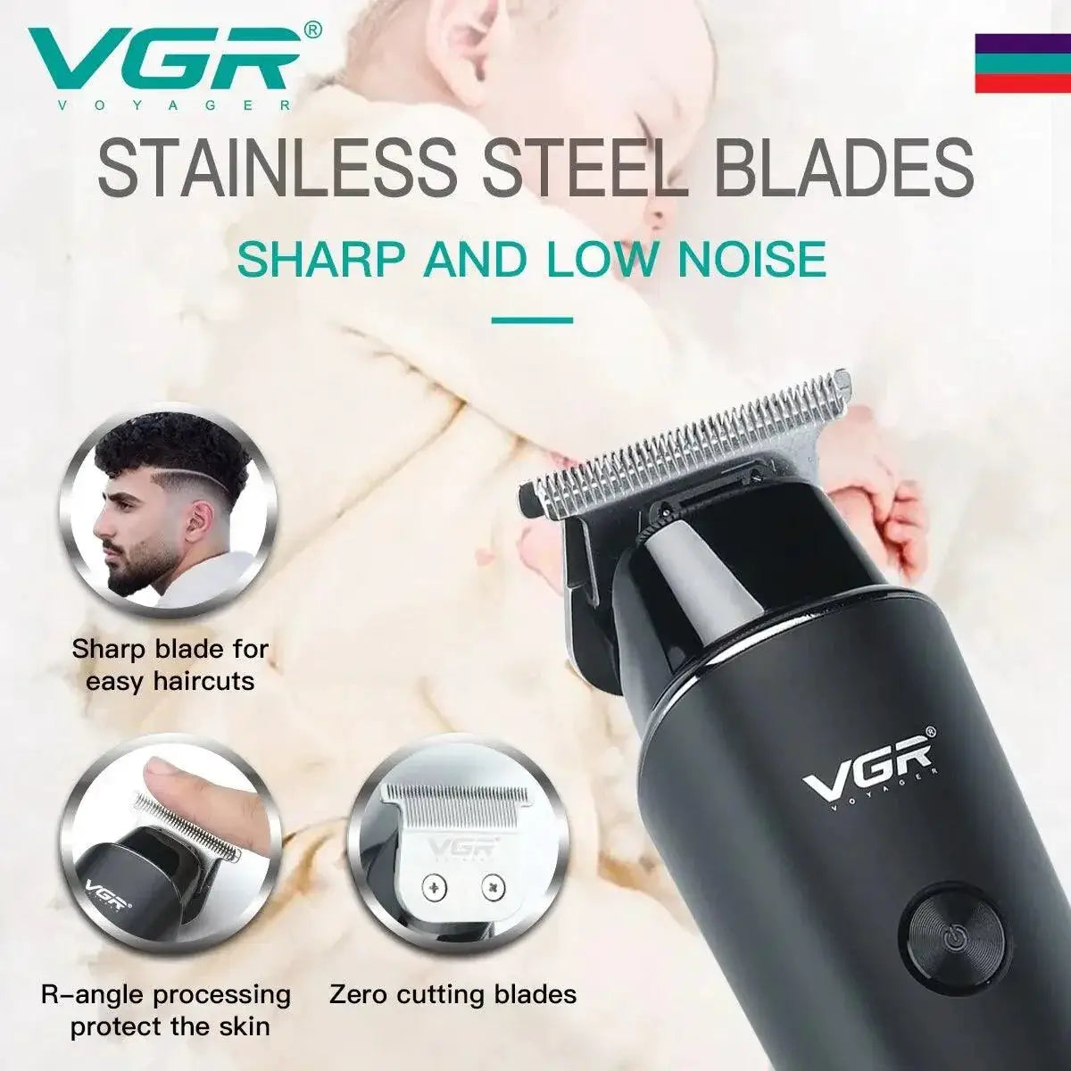VGR Hair Trimmer Pro Cordless Grooming Tool For Precision
