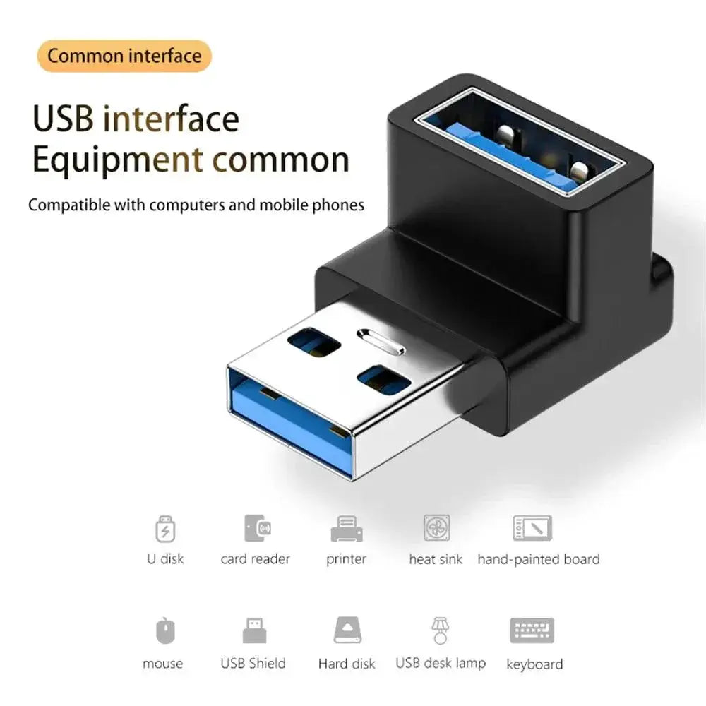 High Speed USB C Elbow Adapter For Fast Android Charging