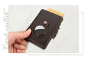 Anti-scan Magnet Credit Card Holder Wallet Genuine Leather