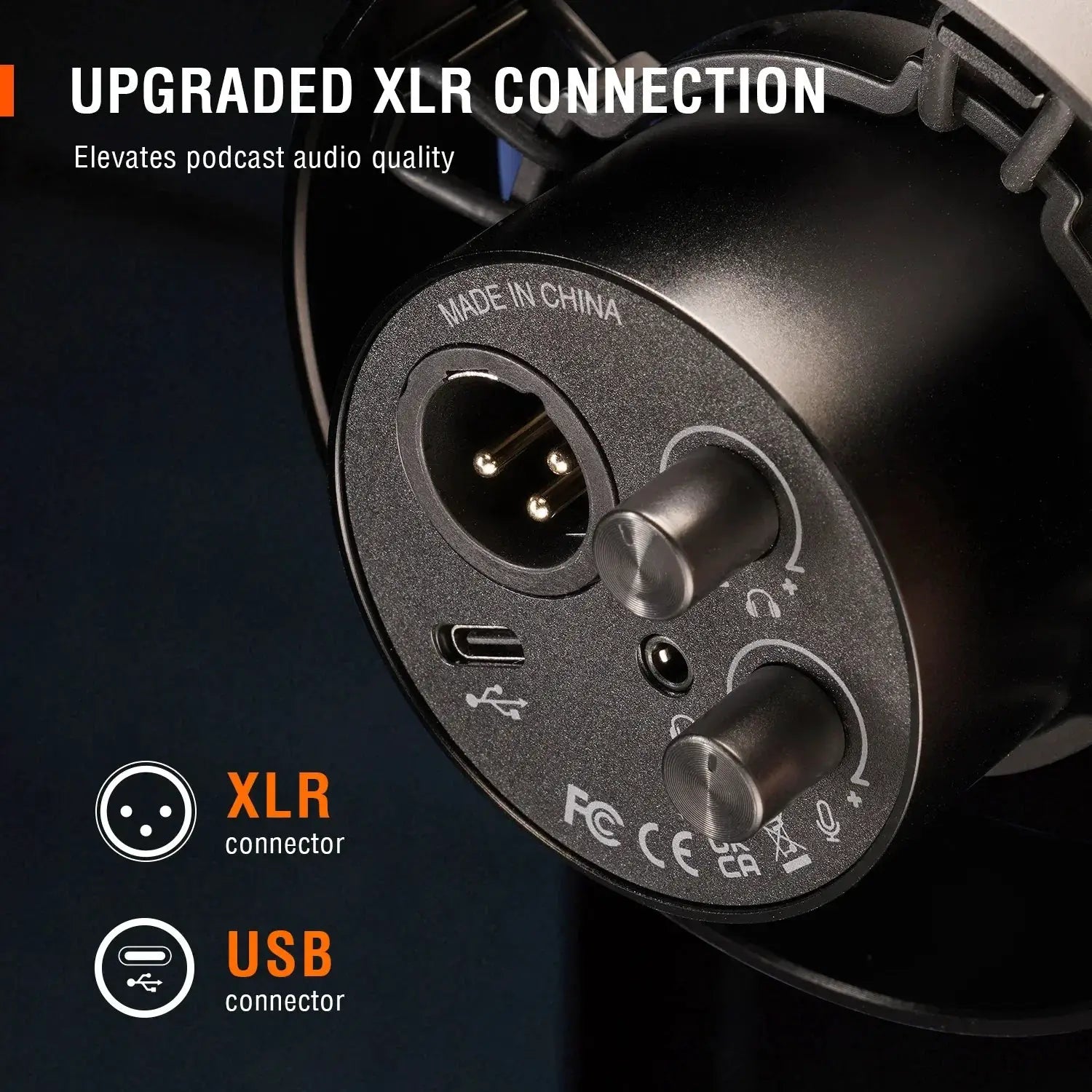 K688W Dynamic USB XLR Studio Microphone for Streaming