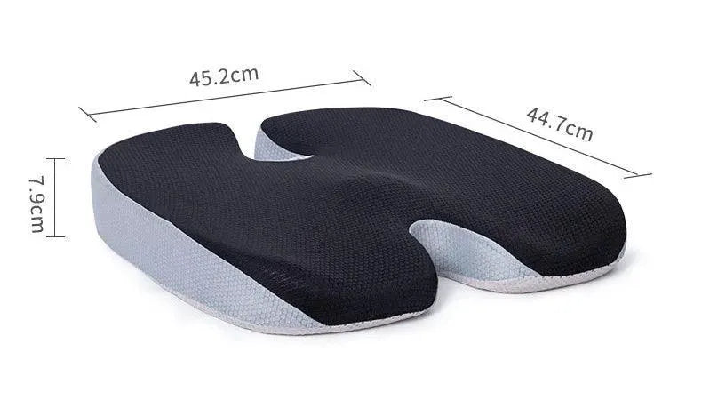 Gel Memory Foam Seat Cushion for Pain Relief and Comfort