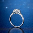 Princess Moissanite Ring in Sterling Silver