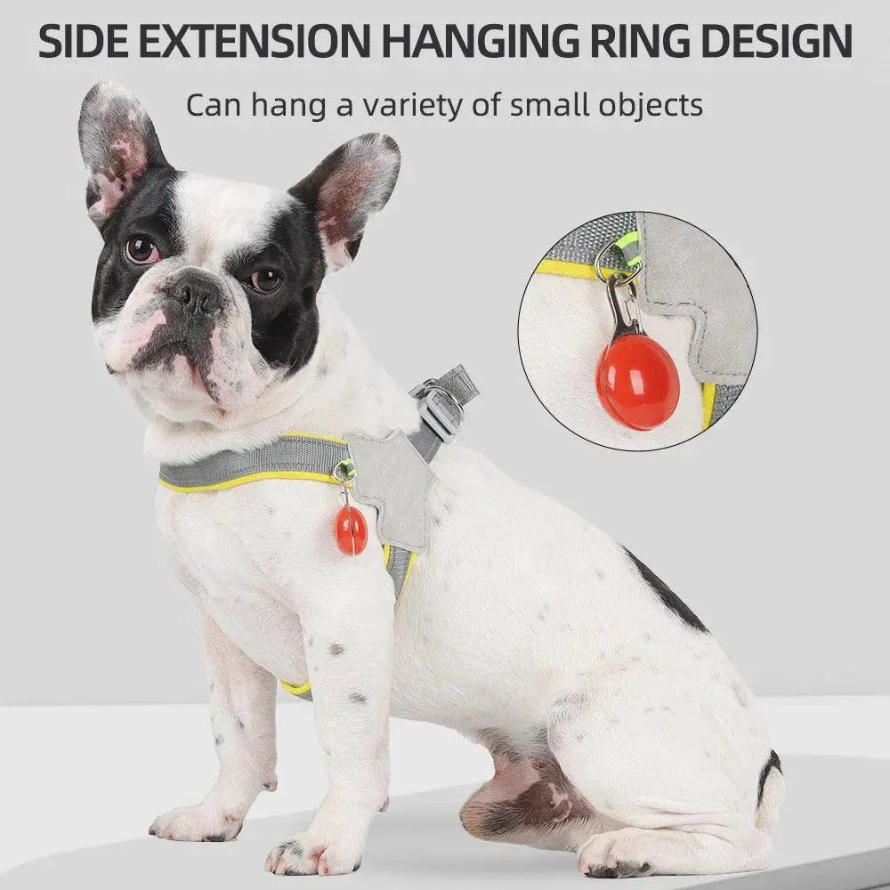 Reflective Dog Harness Adjustable Durable Breathable Mesh