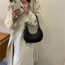 Underarm Tote Bags for Women Luxury Half Moon Hobo Bag